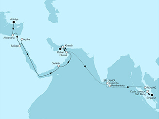  MEIN SCHIFF 5 - WELTENTDECKER-ROUTE I