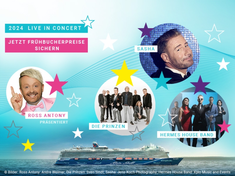 Stars del Mar 2024 auf der Mein Schiff 1 vom 30.05. 02.06.2024