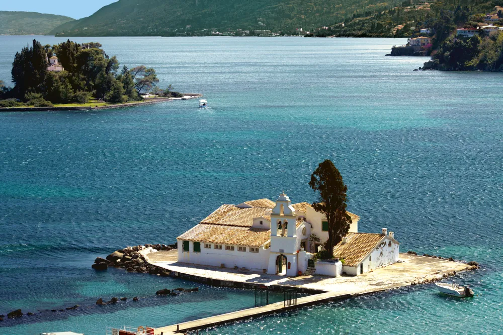 Greece, Corfu, Corfu Town, Vlacherna Monastery